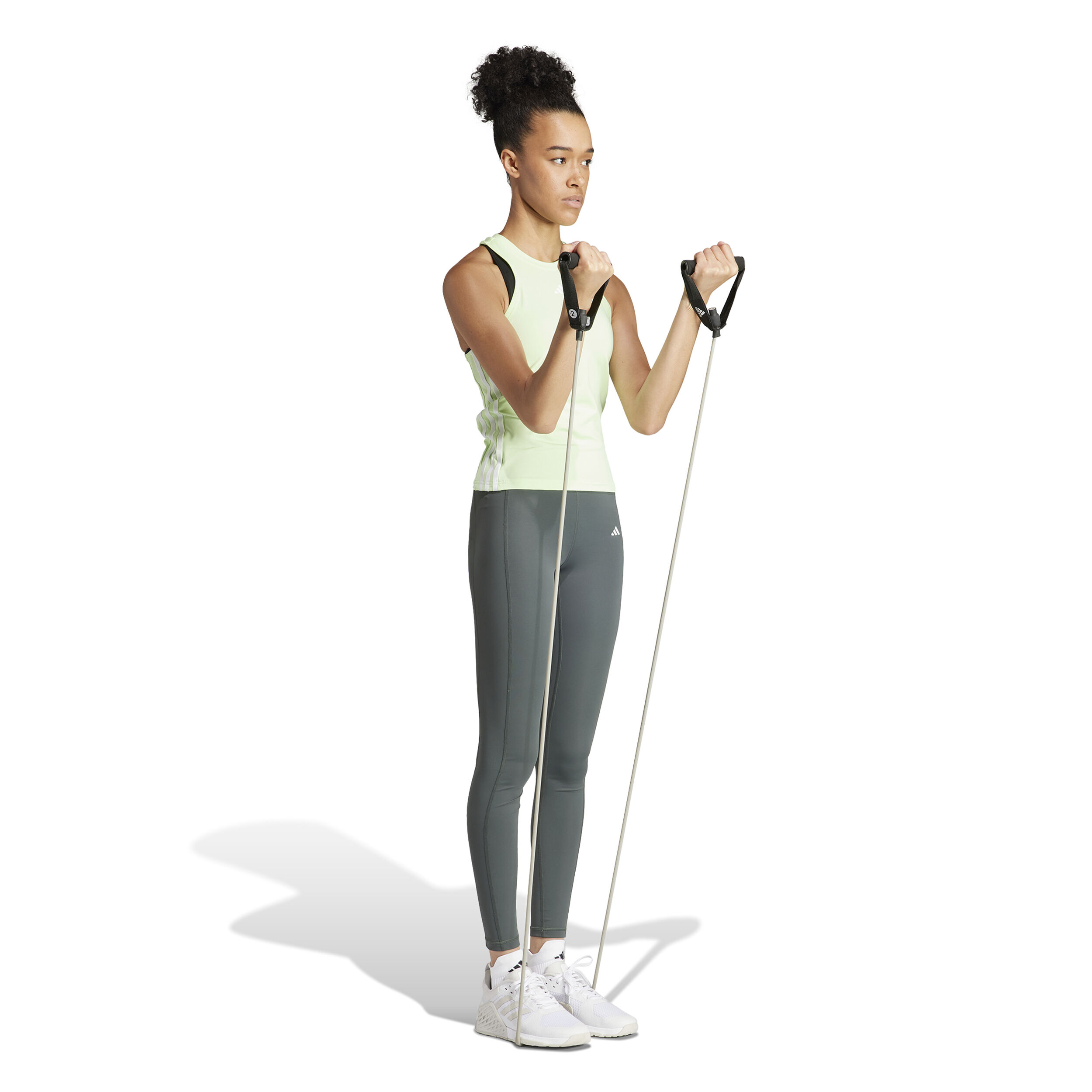 Essentials 3-Stripes Tank-Top Damen - Hellgrün