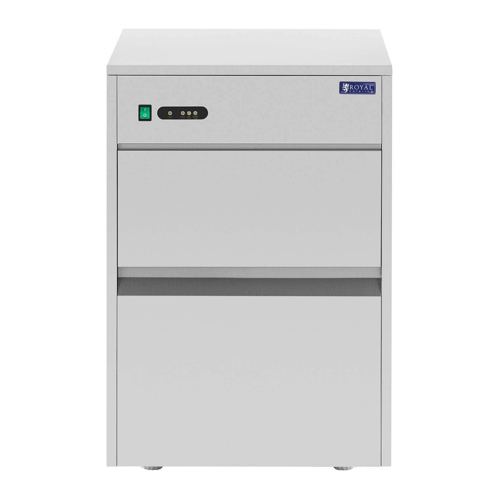 Royal Catering Eiswürfelmaschine Eiswürfelmaschine 50kg/24 h - 13kg Fassungsvermögen 350W Edelstahl