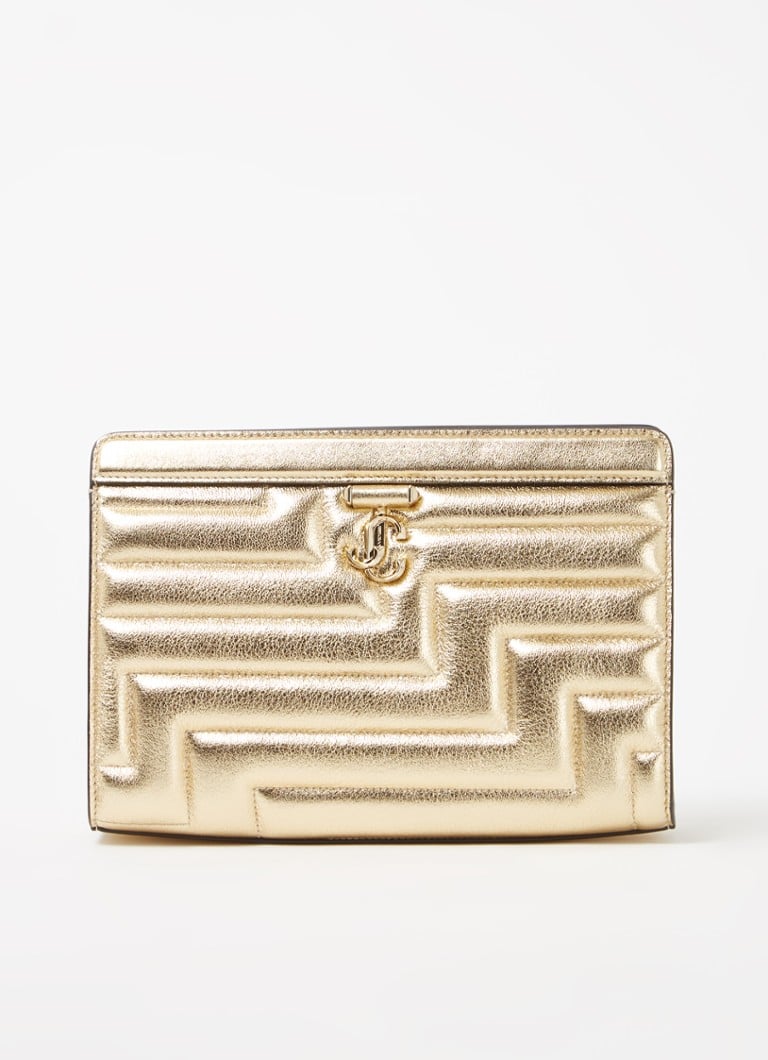 Jimmy Choo Varenne Avenue clutch laget av quiltet skinn med metallisk finish