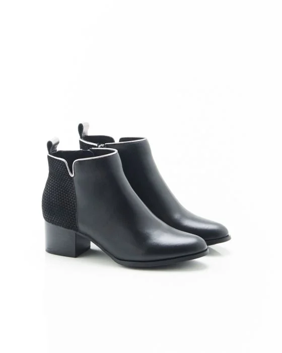 Bottines bi-matières