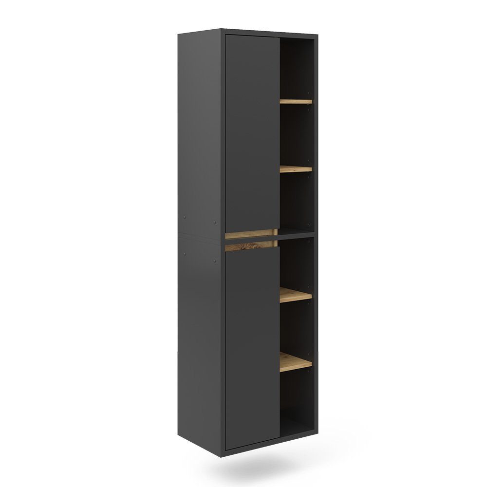 Vicco Hochschrank Badezimmerschrank VIOLA Anthrazit/Artisan-Eiche