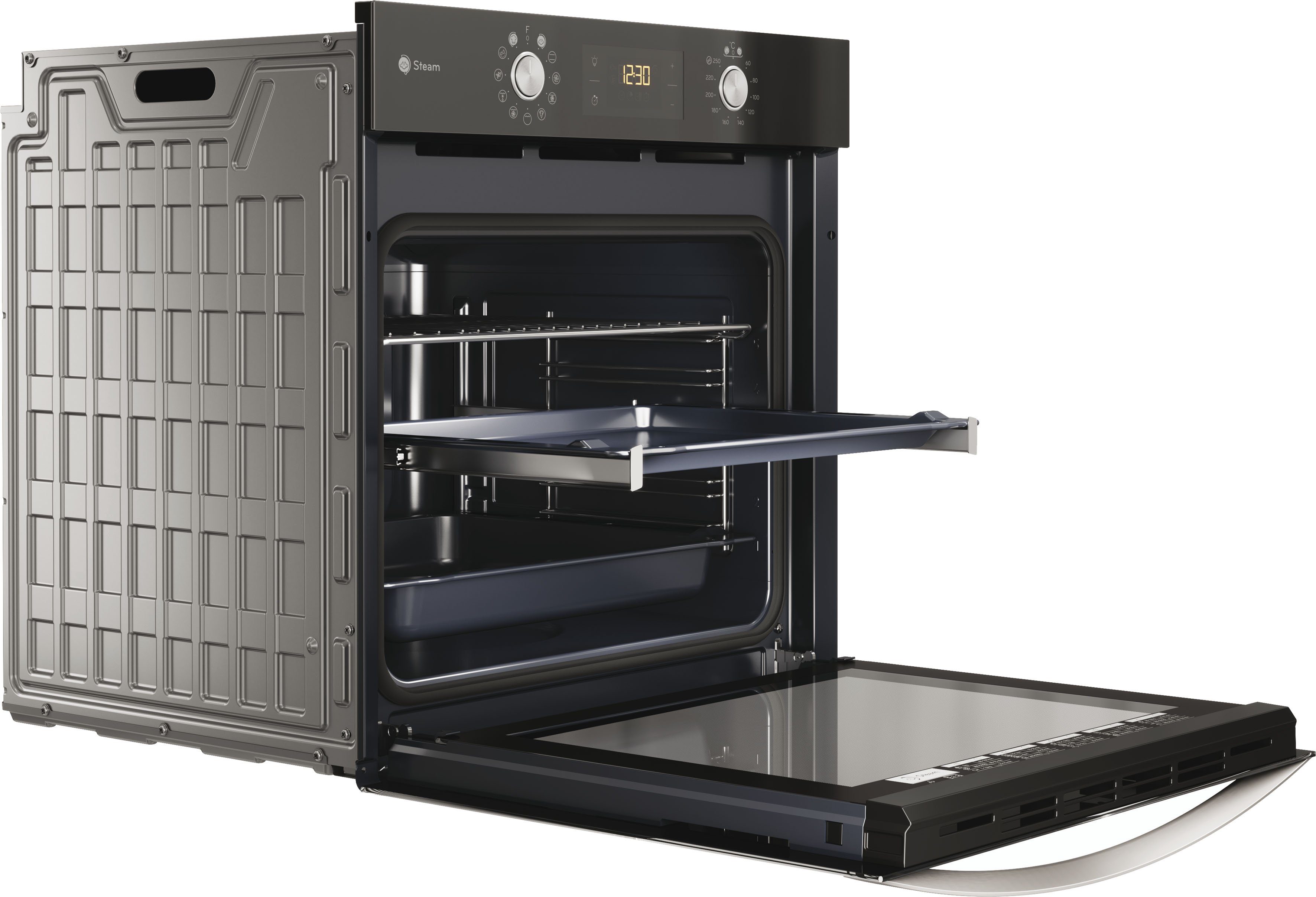 Privileg Backofen-Set BAKO Turn&Go Steam 500, mit Backauszug, Hydrolyse, Dampffunktion