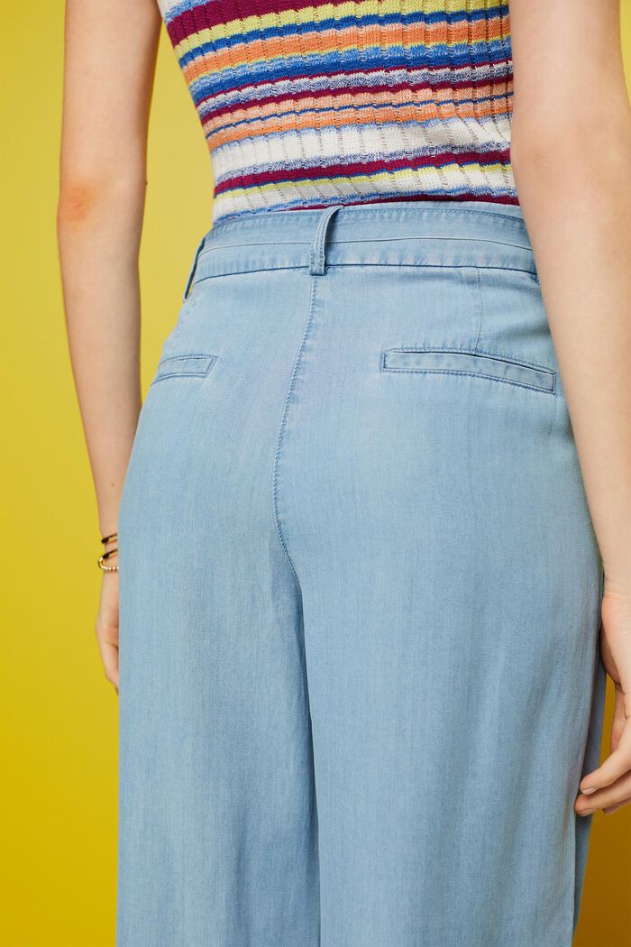 Verkürzte Hose mit weitem Bein, TENCEL™