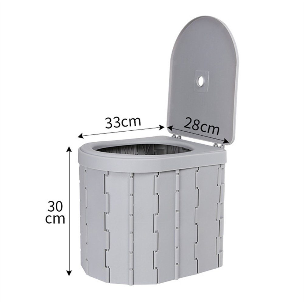AROMUJOY Campingtoilette Tragbare Toilette für Camping, tragbar, zusammenklappbar, (1-St., faltbares Töpfchen für Autocamping), 30*33CM