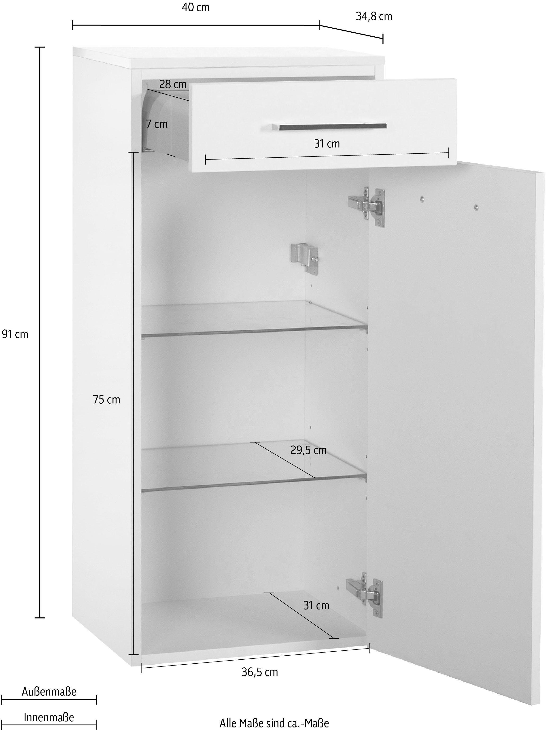 MARLIN Highboard 3400 Basic, Breite 40 cm