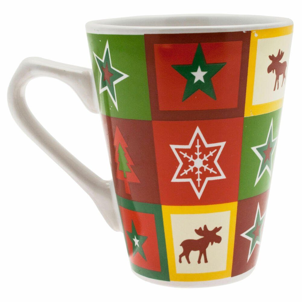 Tasse Kacheln Elch, Keramik