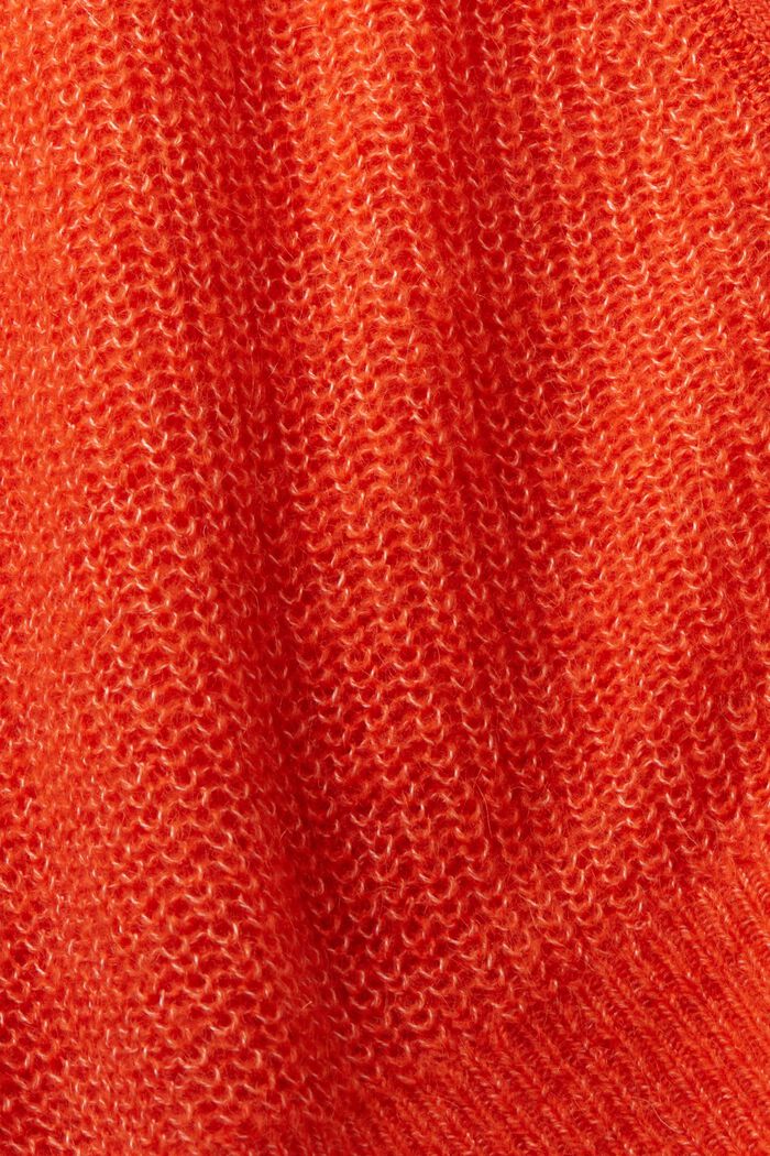 Cardigan mit V-Ausschnitt aus Mohair