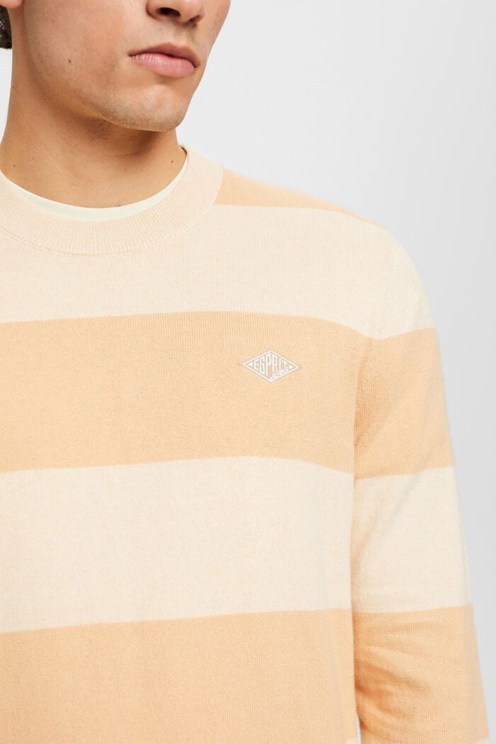 Gestreifter Strickpullover mit Kaschmir