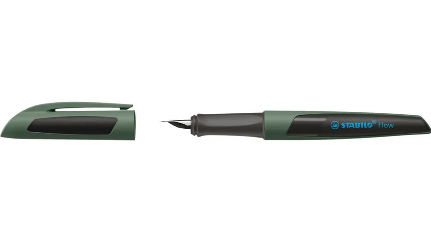 STABILO® Füller - STABILO Flow SPORTY in khaki/schwarz - Einzelstift - inklusive Patrone