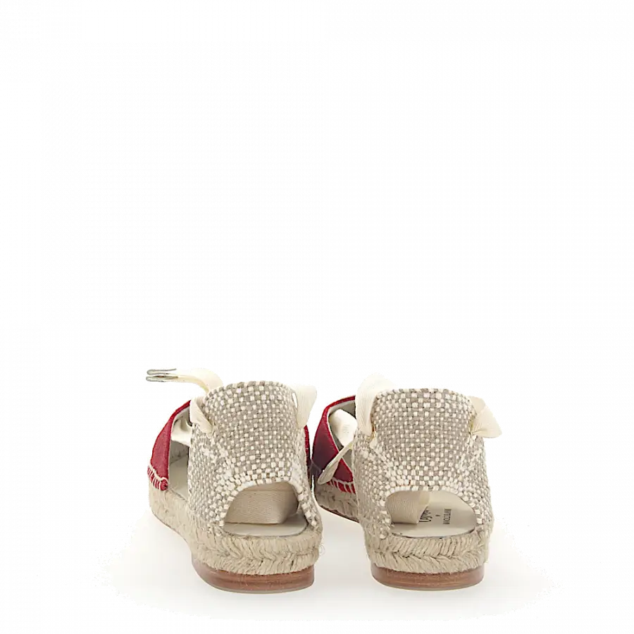 CASTAÑER BY MANOLO BLAHNIK - Espadrilles MANOLO FLAT Textil beige rot - rot