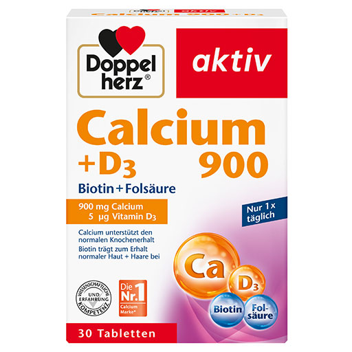 DOPPELHERZ Calcium 900 D3 Tabletten  30 St  Tabletten