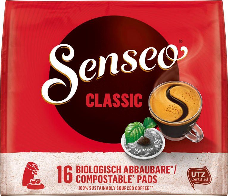 Philips Senseo Kaffeepadmaschine Select CSA240/30, aus 21% recyceltem Plastik, +3 Kaffeespezialitäten, Memo-Funktion, inkl. Gratis-Zugaben im Wert von € 14,- UVP