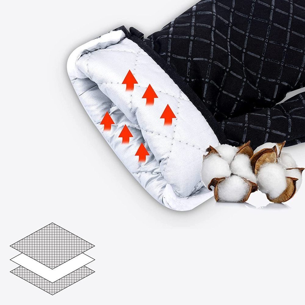 LENBEST Topflappen Backofenhandschuhe,Ofenhandschuhe Hitzebestaendig, (4-tlg)