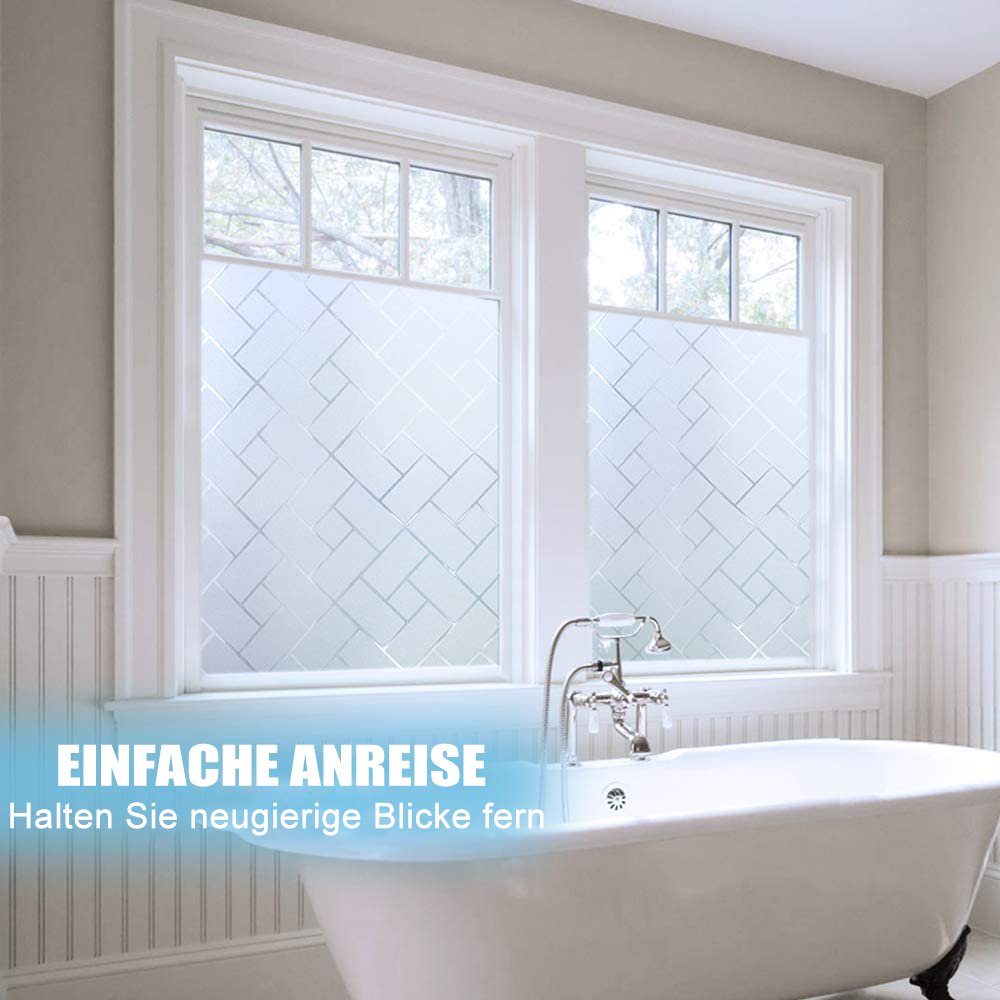 Fensterfolie Selbstklebend ohne Klebstoff Fensterfolie, Jormftte, Mattiert, Statische Adsorption 45*200cm