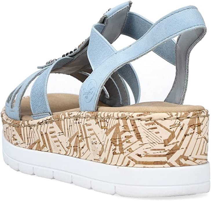 RIEKER Komfort Sandalen grün FSK Damen Sandalen