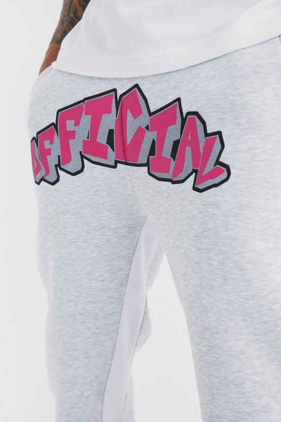 Official Jogginghose mit Graffiti-Print und Farbspritzern