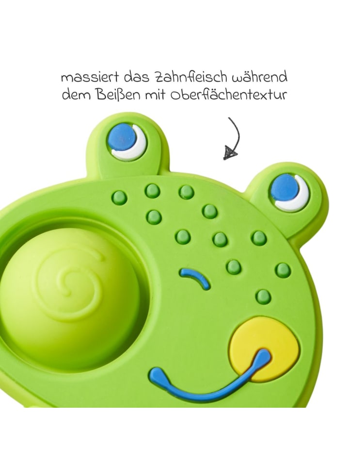 Haba Silikon-Beißring / Greifling Plopp-Frosch in gruen günstig kaufen onesize
