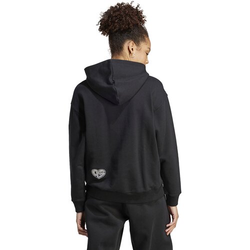 DAMEN KAPUZENSWEAT SCRIBBLE EMBROIDERY FRENCH TERRY