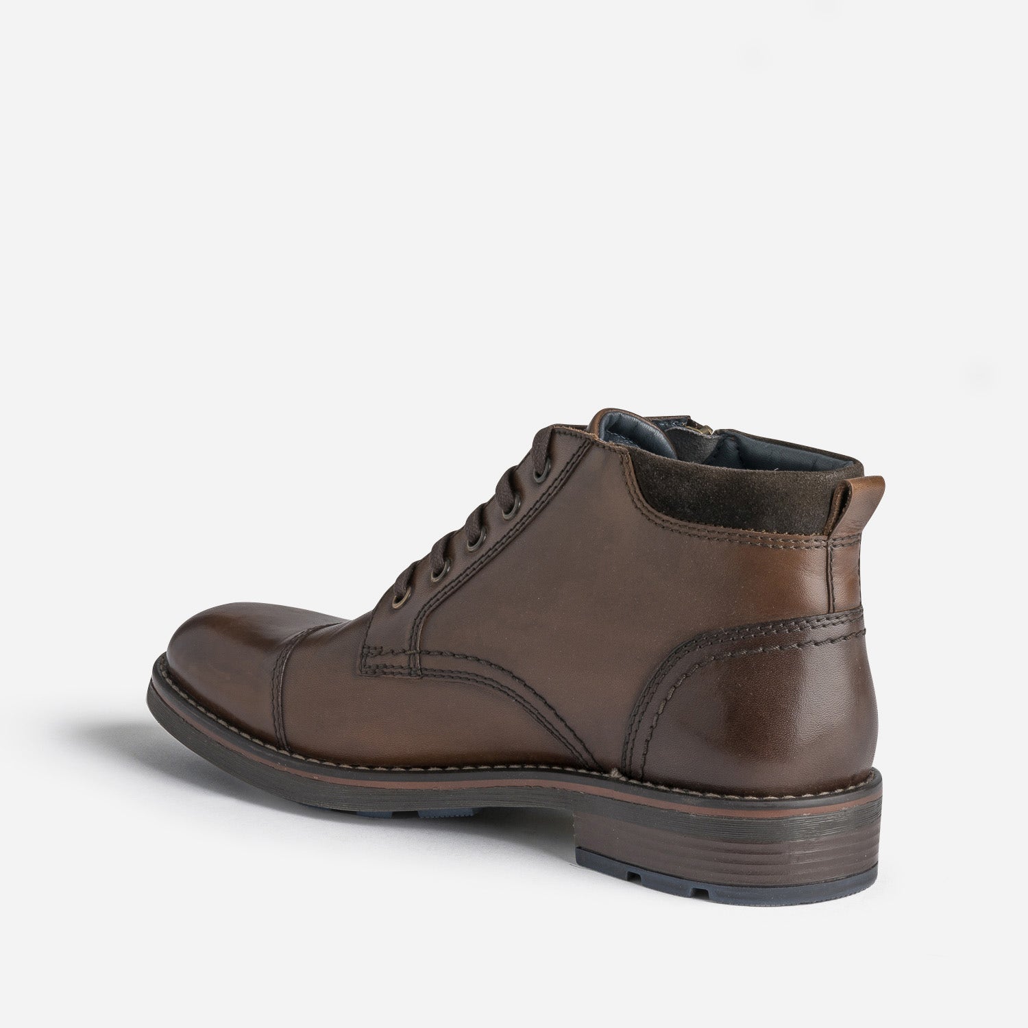 Boots à lacet marron en cuir