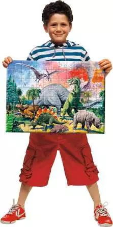 Kinderpuzzle ab 6 Jahren - Unter Dinosauriern - 100 Teile