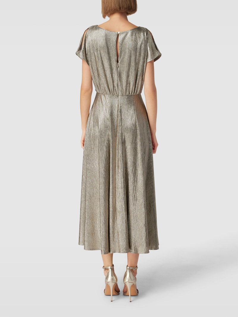 Cocktailkleid in Glanz-Optik in gold
