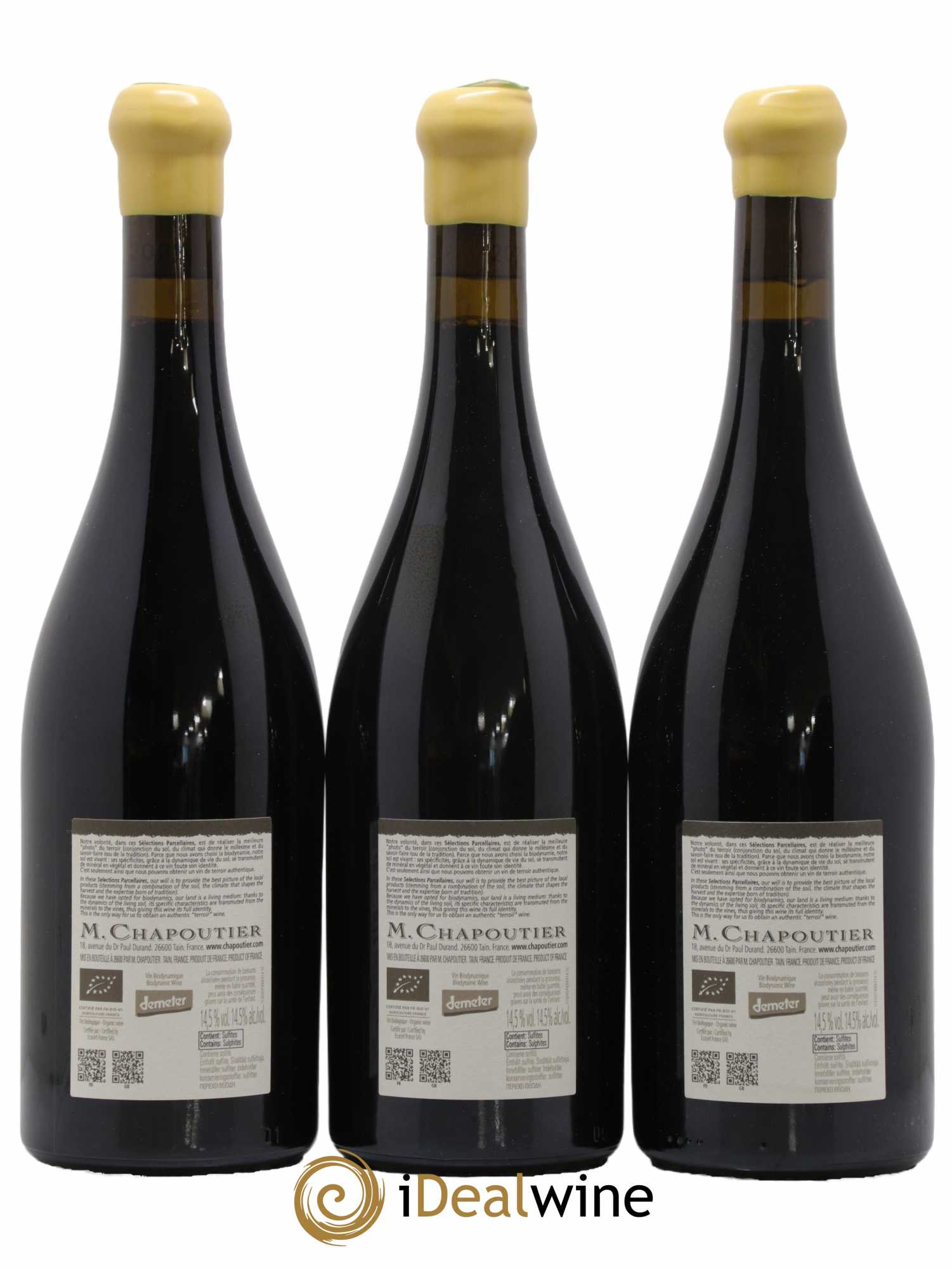 Hermitage Ermitage Le Pavillon Chapoutier  2020 - Lot de 3 Bouteilles