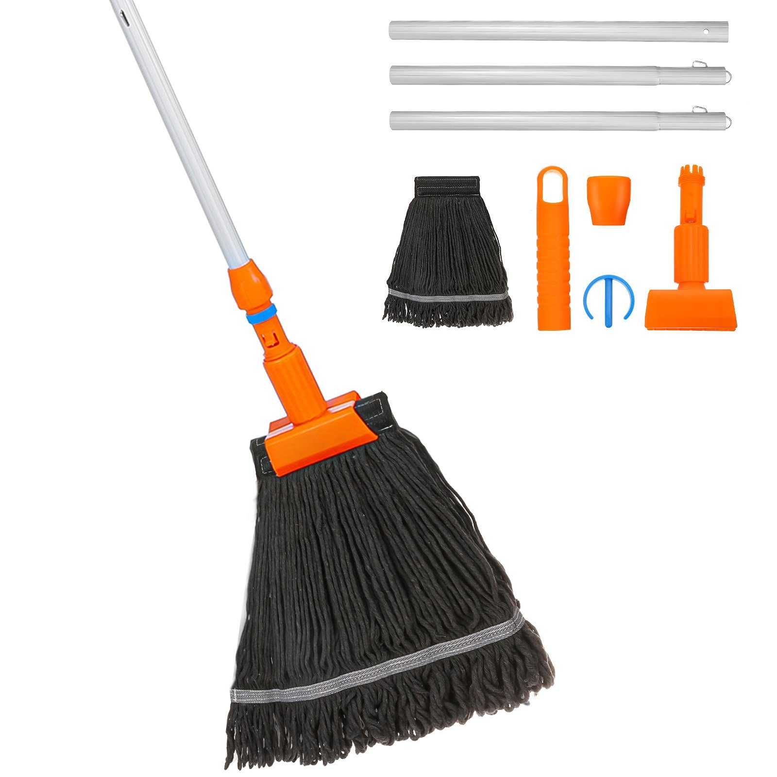 MAEREX Wischmopp, Teleskop Bodenwischer, Baumwolle Mikrofaser, bis zu 170cm