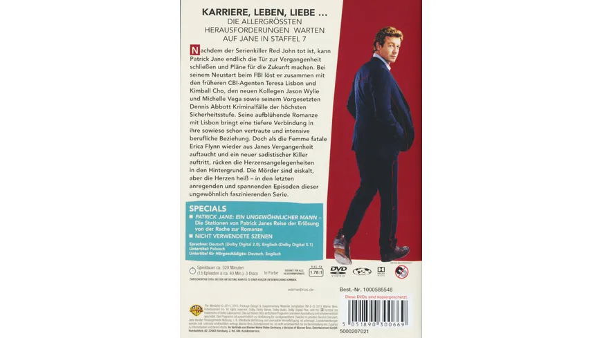 The Mentalist - Staffel 7  [3 DVDs]