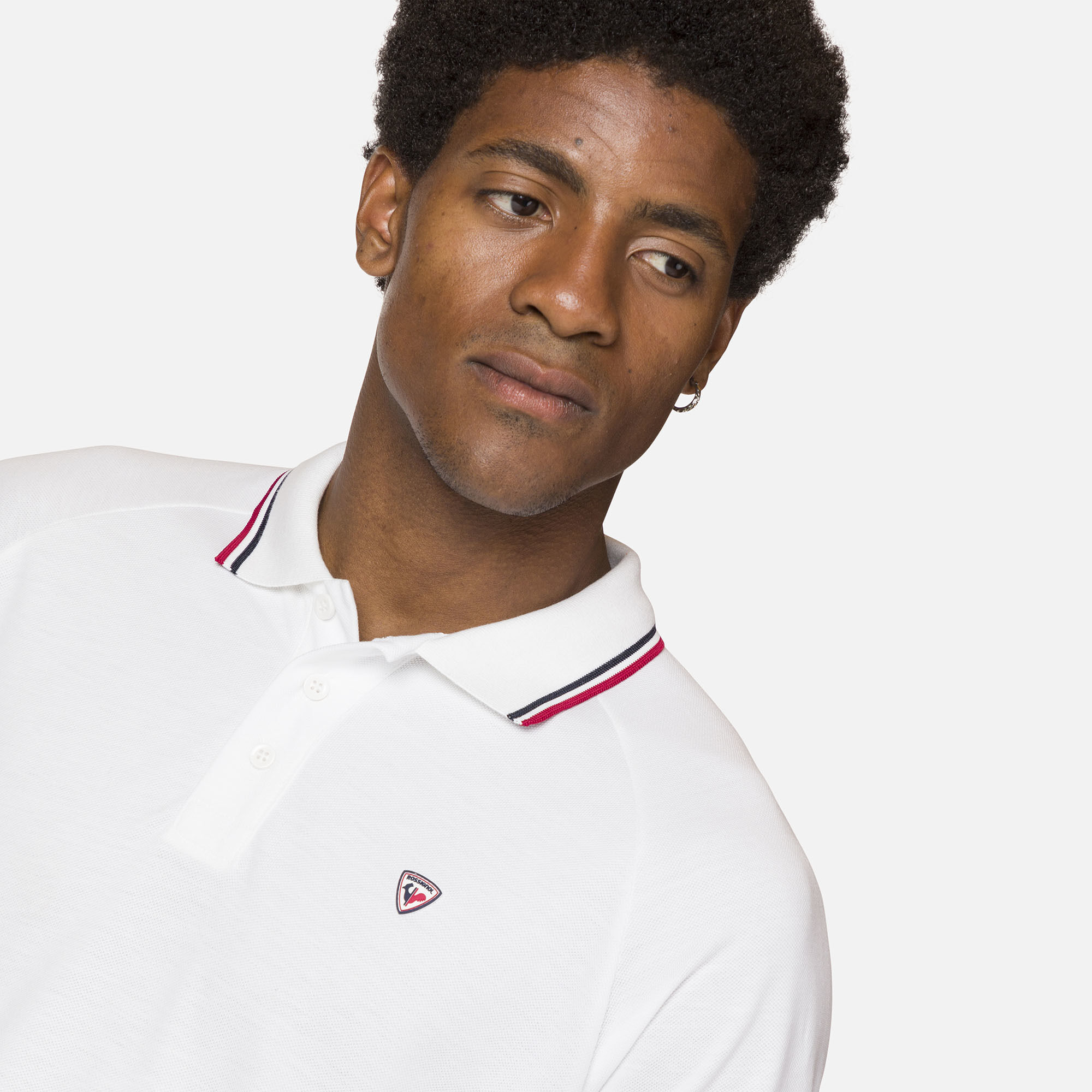 Polo logo à manches raglan homme