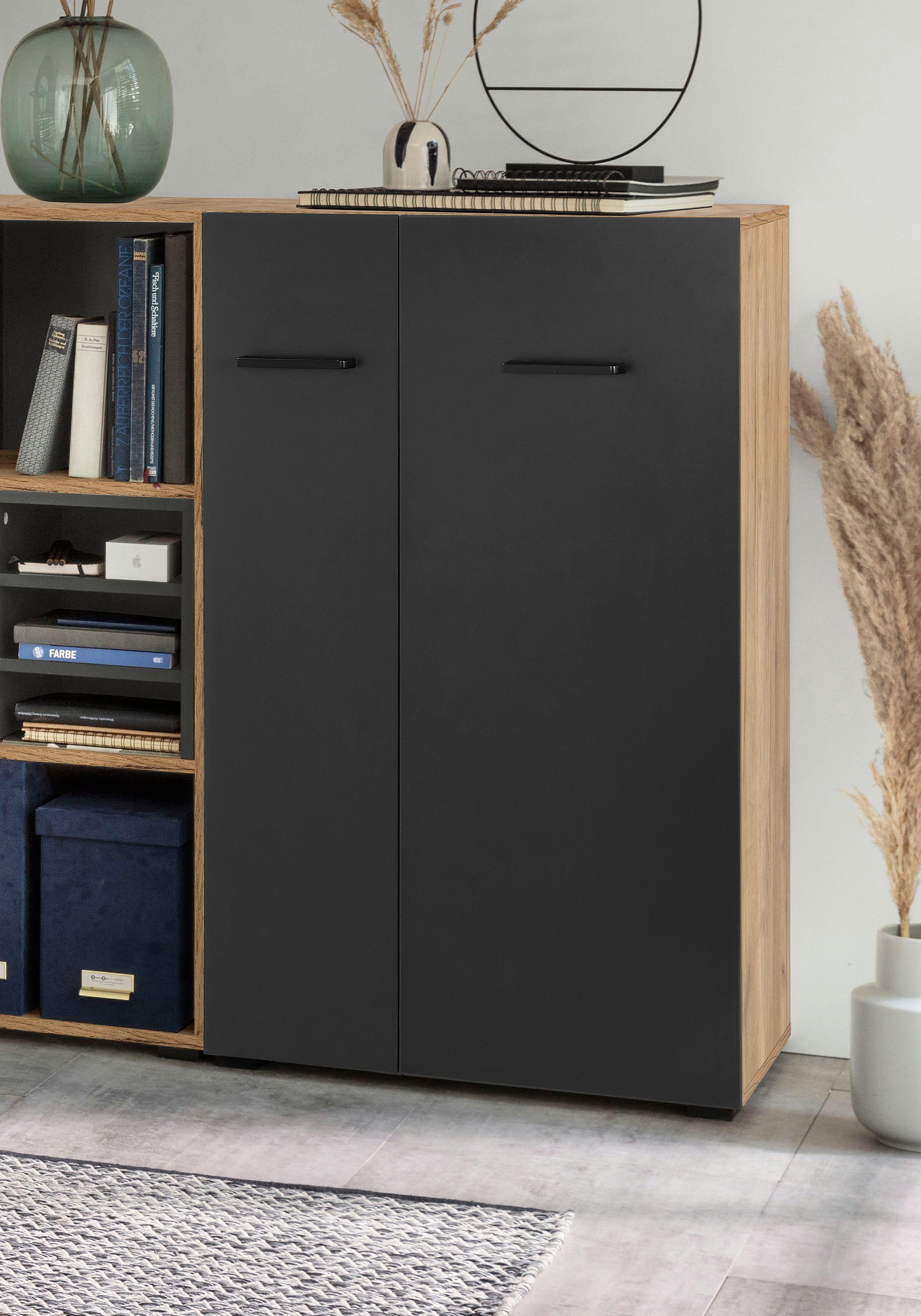 Places of Style Aktenschrank Moid; Mehrzweckschrank, moderne Kommode mit viel Stauraum, Maße 64,5 x 41,5 x 106 cm