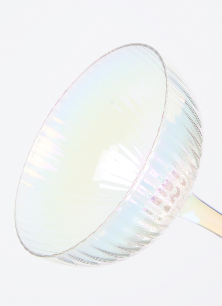 Set de 2 pahare de șampanie Vondels Ripple Candlestick 15 cl