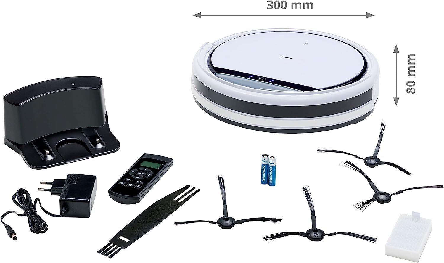 Medion® Saugroboter MEDION Saugroboter E32, Reinigung von Staub, Programmierfunktion