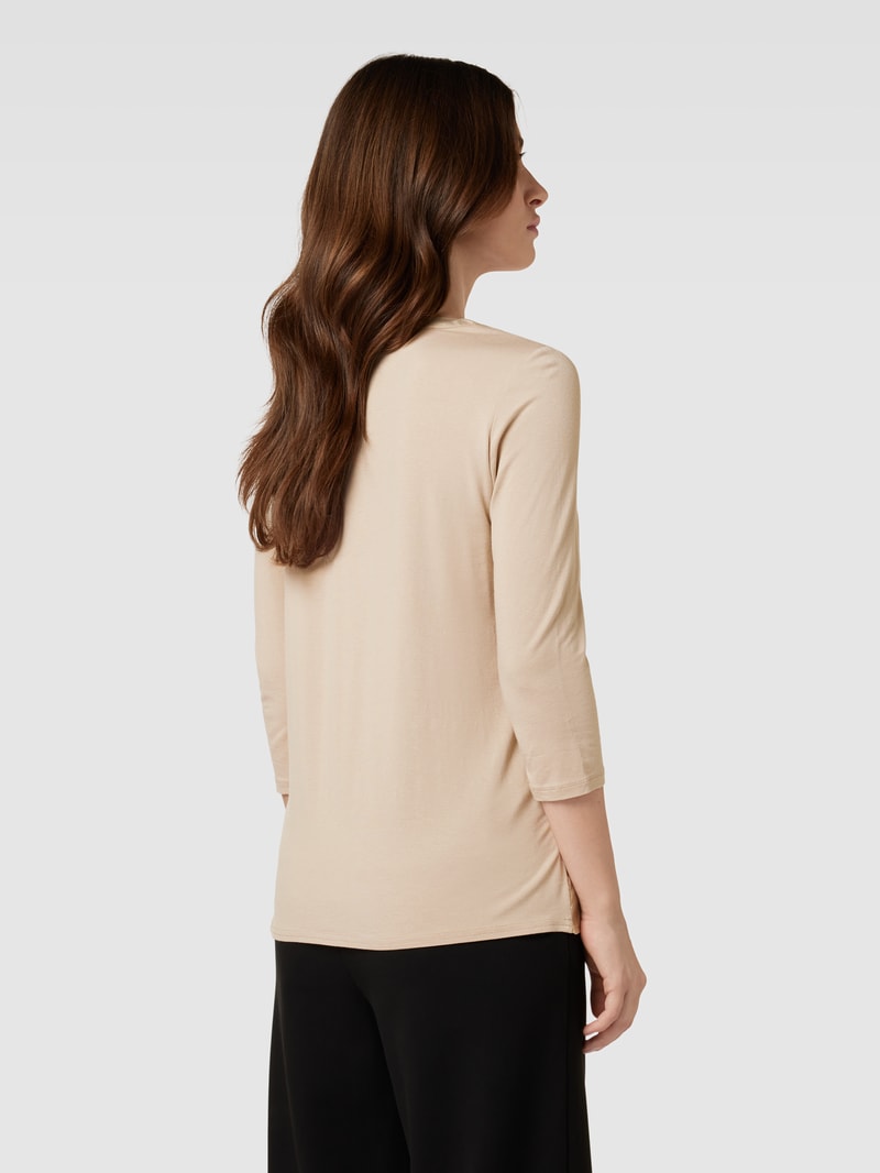 Blusenshirt mit V-Ausschnitt in sand