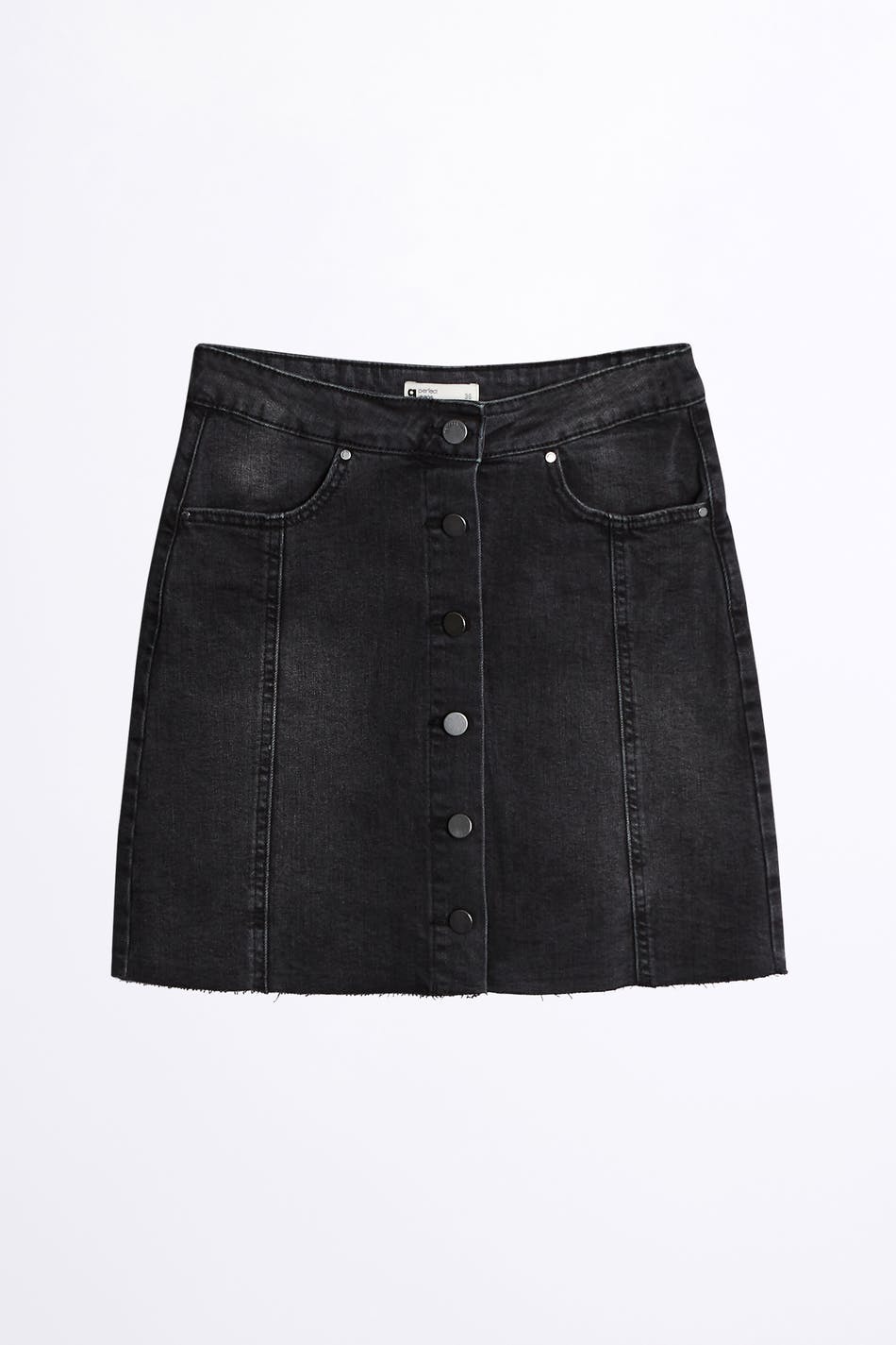 Button up denim skirt