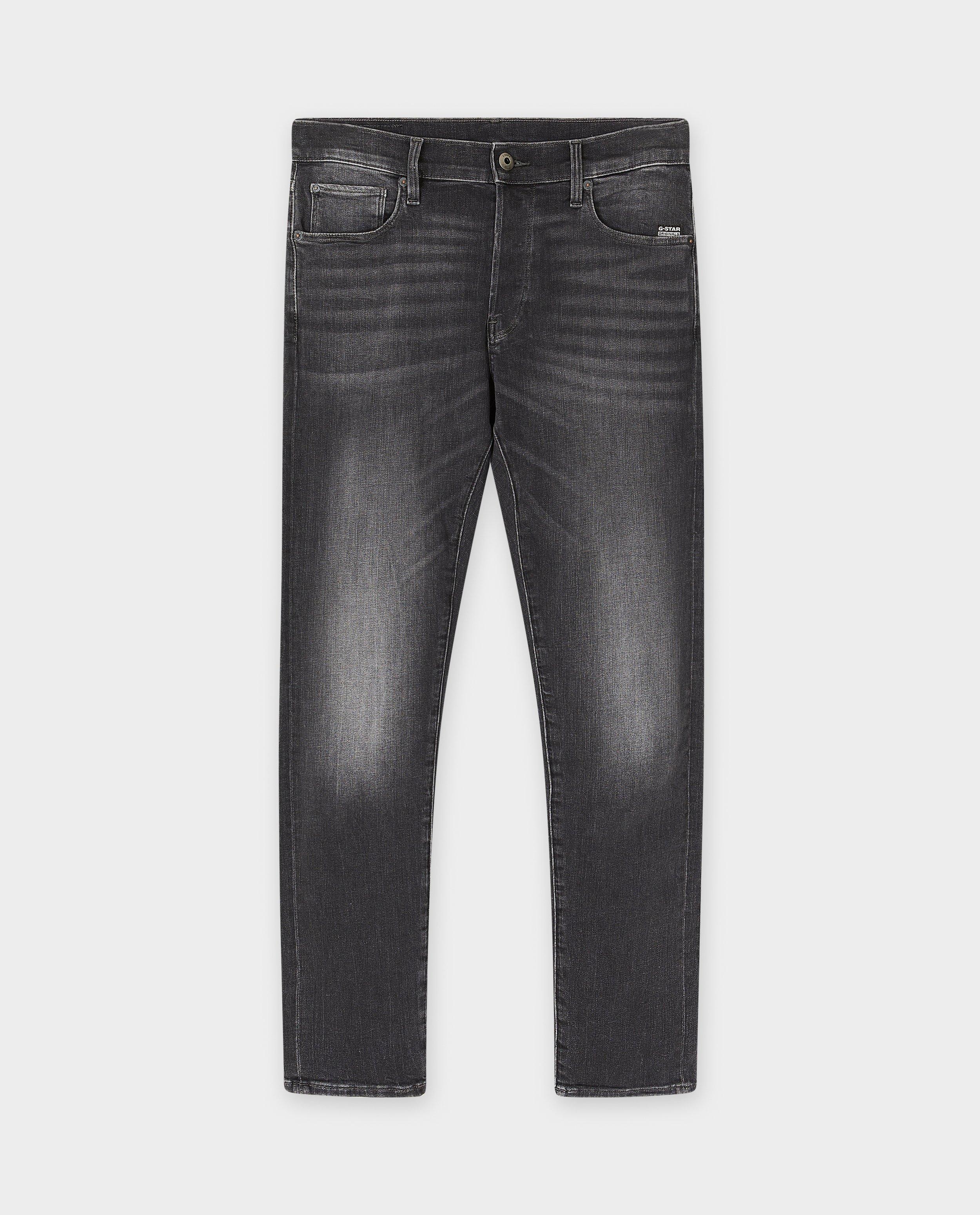 Blugi G-star cu aspect spălat, croială slim fit negri