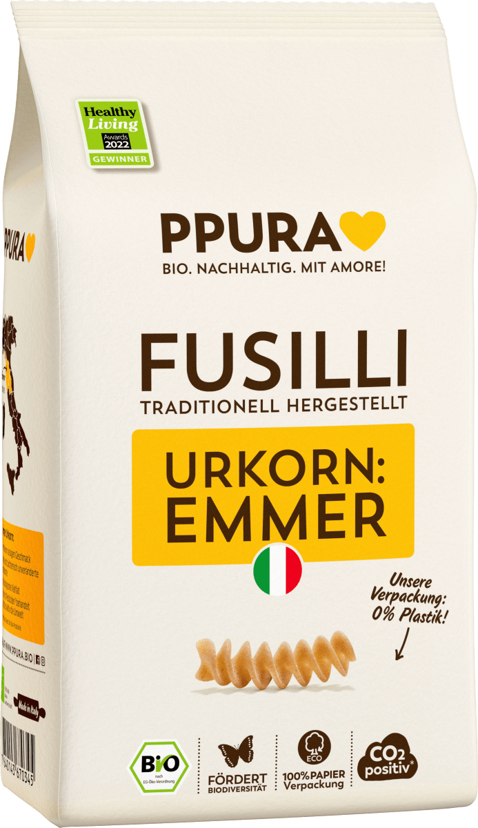 Nudeln, Fusilli aus Emmer, 500 g