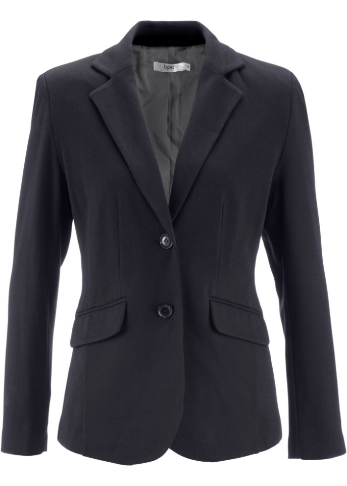 Baumwoll Jersey-Blazer, tailliert