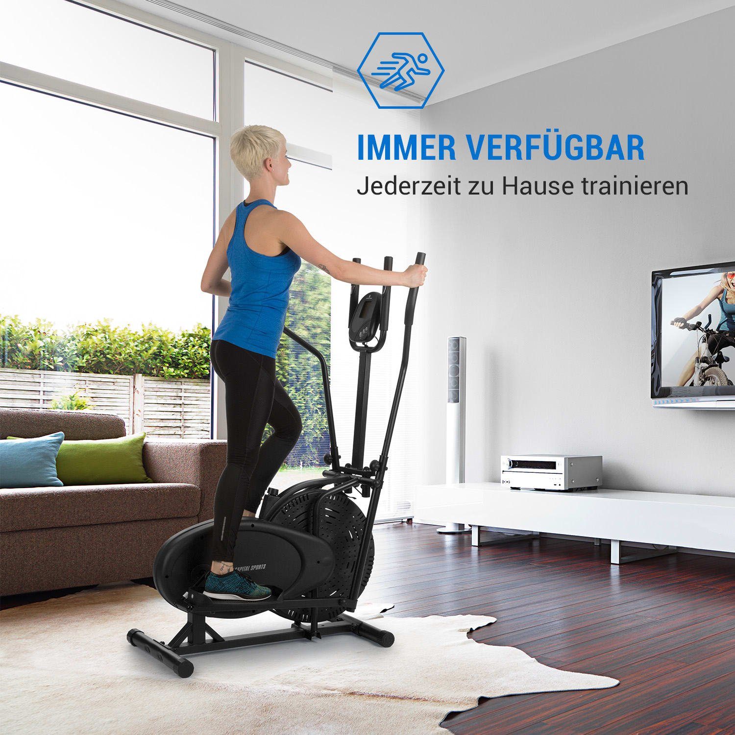 Capital Sports Heimtrainer Orbit Pro (Trainingscomputer mit LCD-Display)
