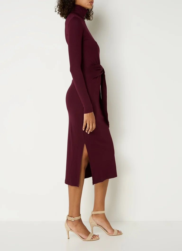 Ralph Lauren midi haljina s pojasom za vezanje i rolkom