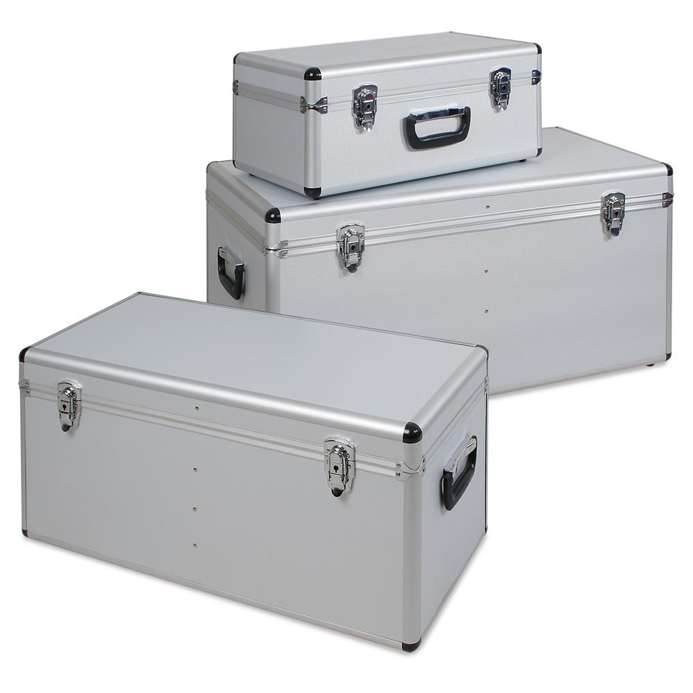 BRB Alurahmen-Transportboxen, 3er-Set, Farbe silber