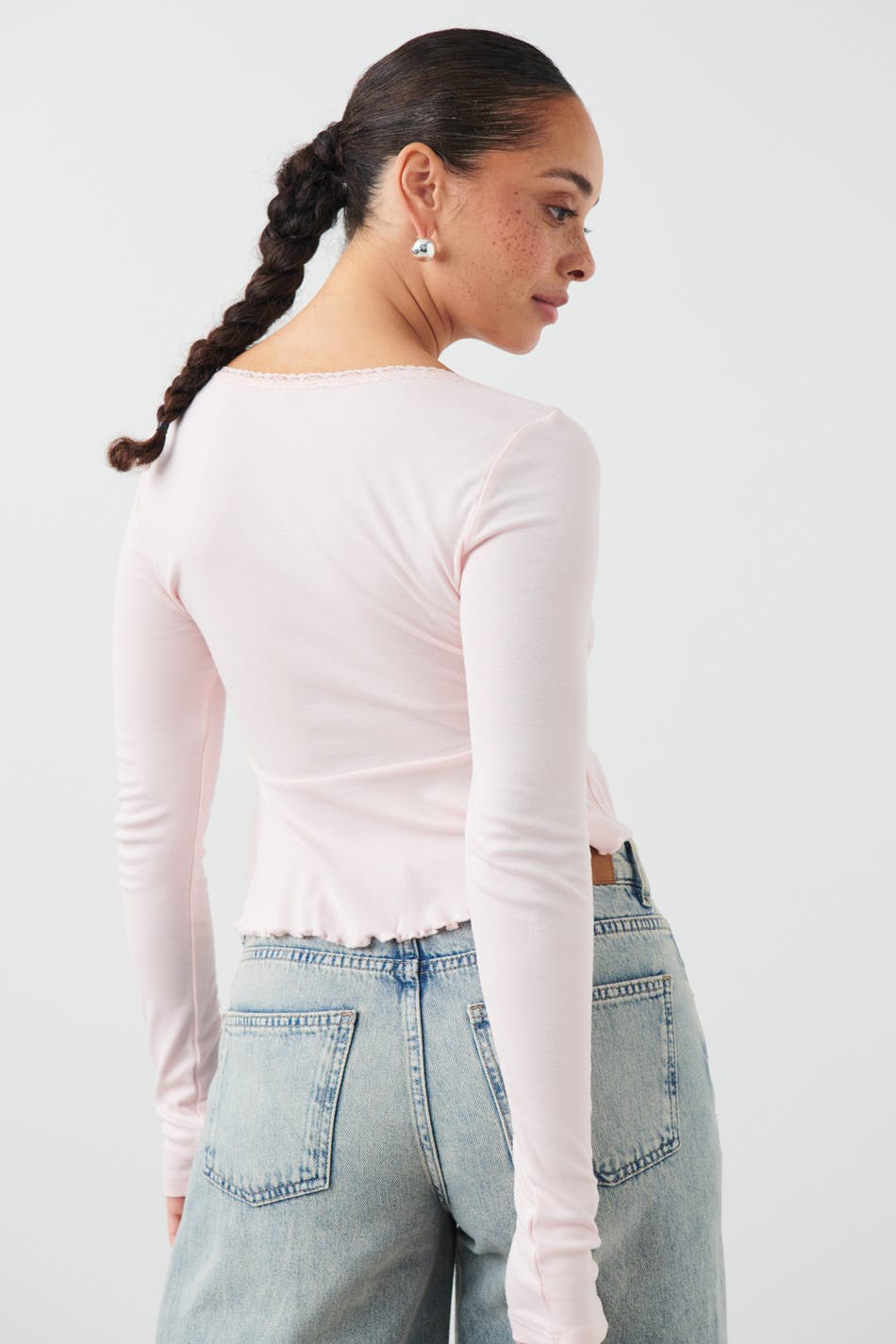 Lace detail top