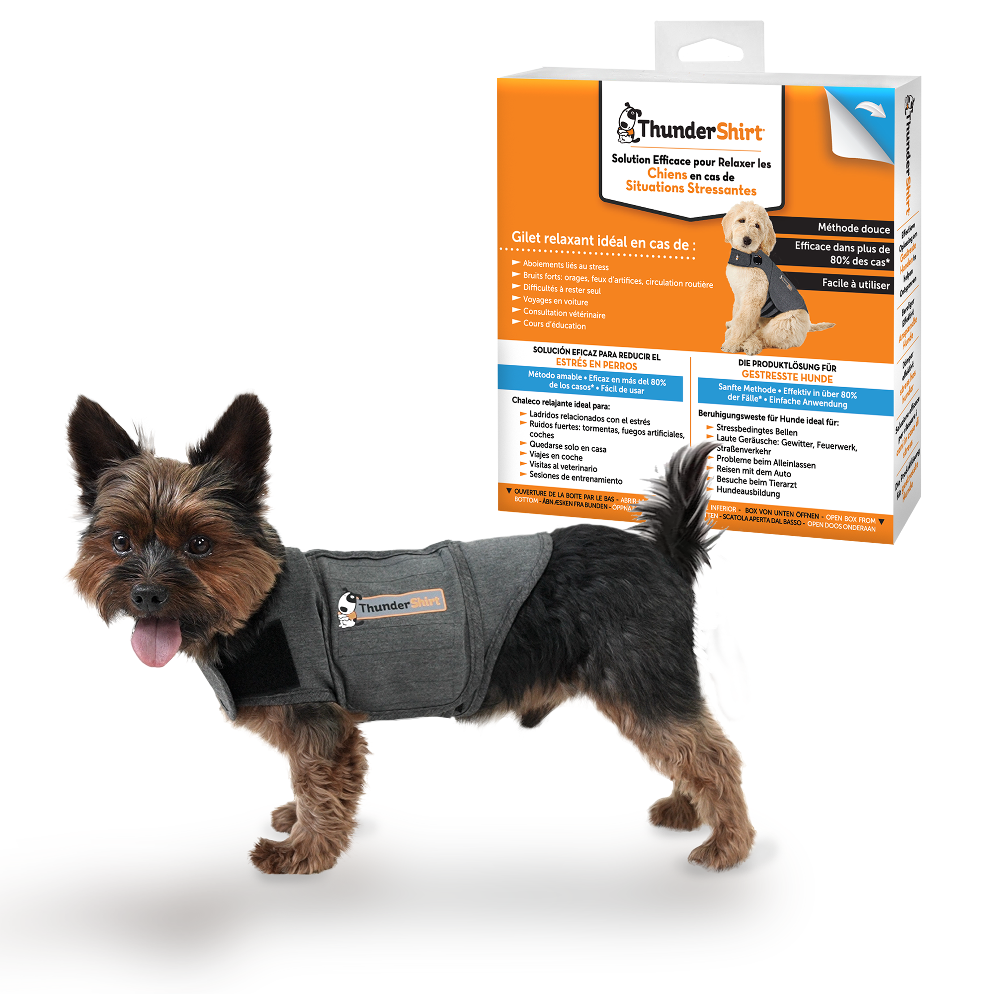 Thundershirt Hundewesten Thundershirt Beruhigungsweste grau XS