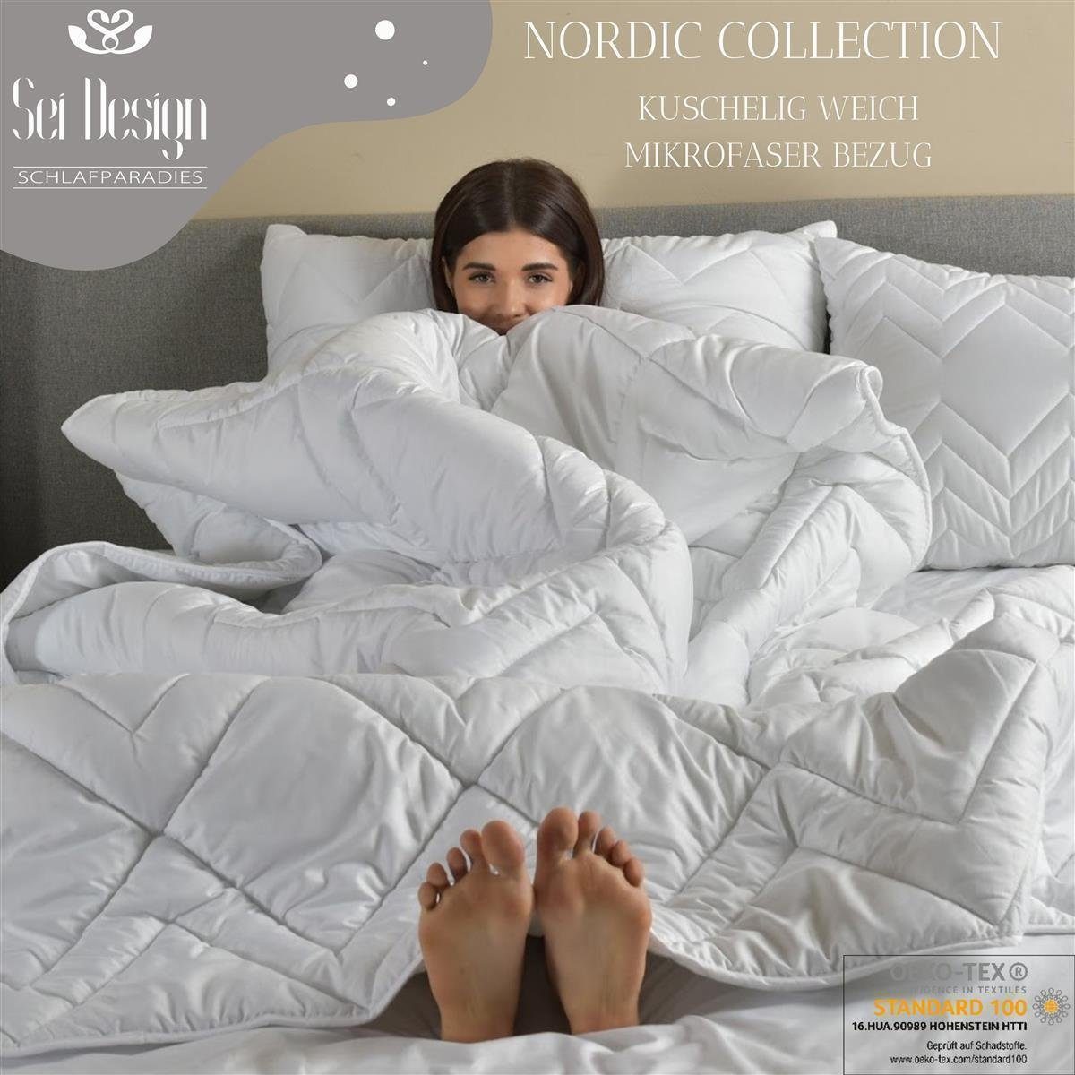 Einziehdecke, Mikrofaser Bettdecke Steppdecke Winter, SEI Design, Füllung: Polyester, Bezug: 100% Mikrofaser, kochfest