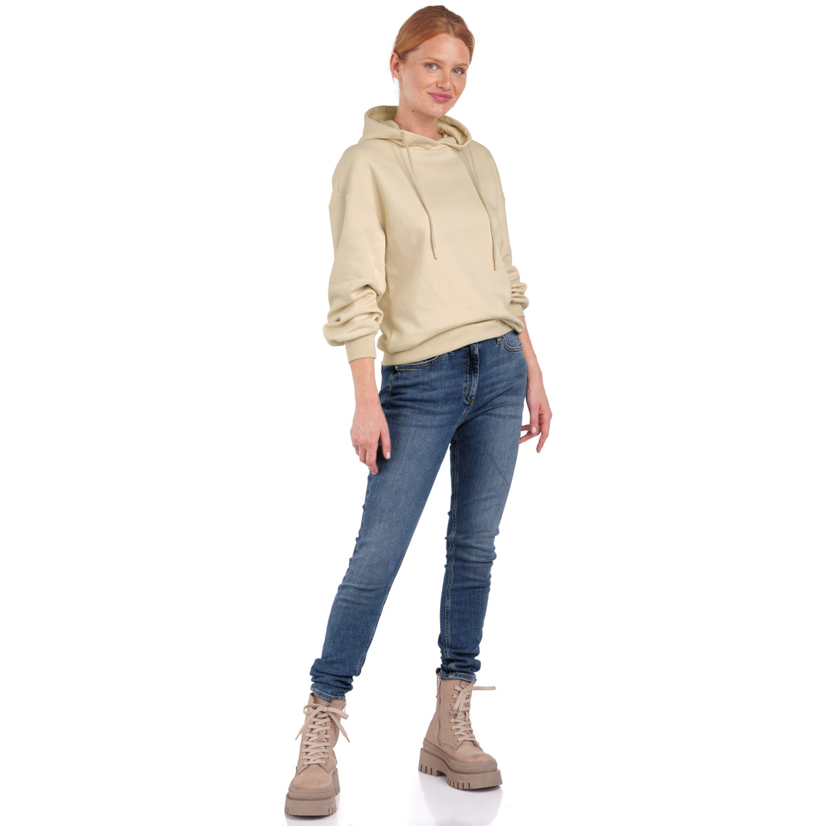 Damen Skinny-Jeans mit Used-Waschung