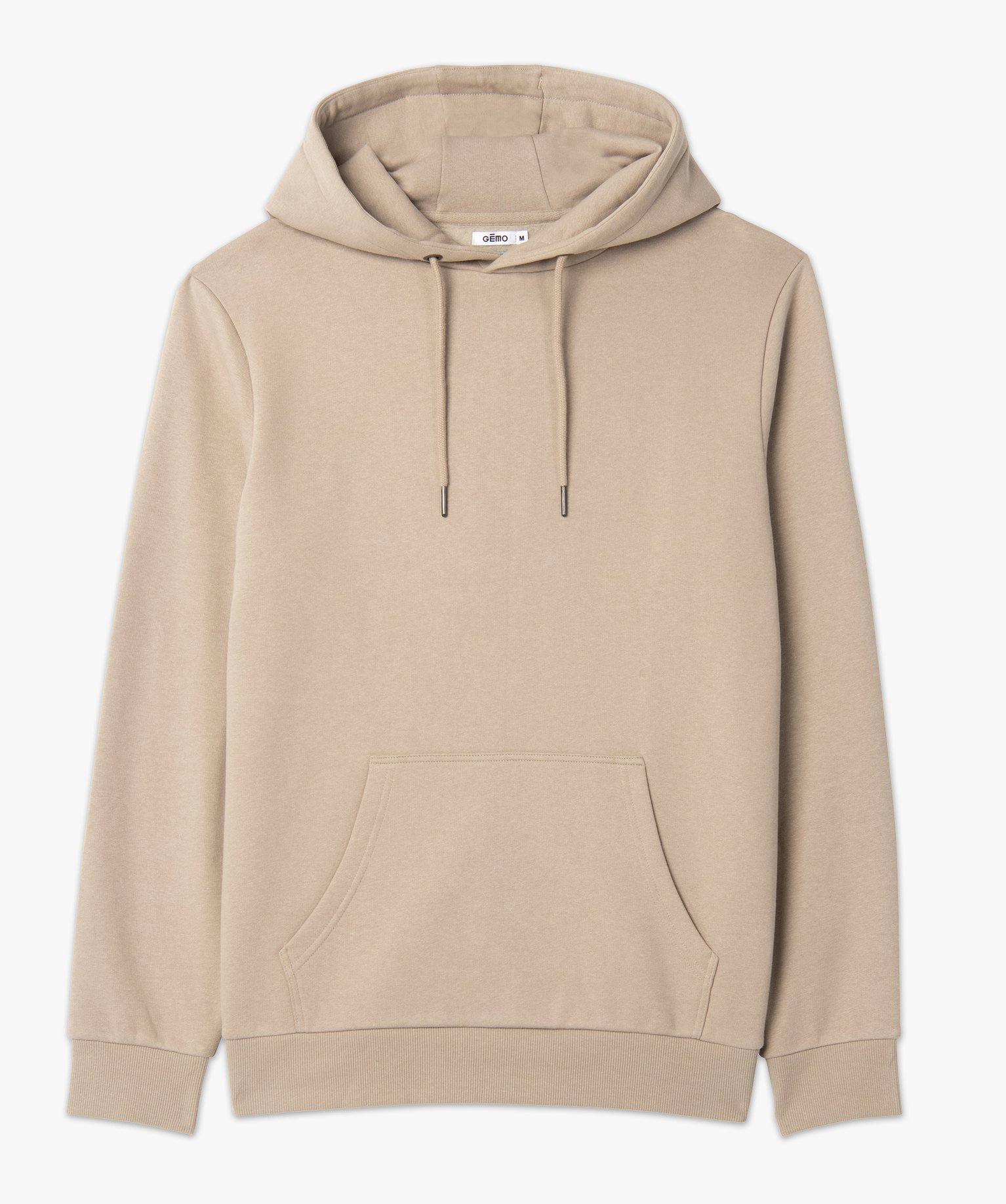 Sweat homme molletonné à capuche beige | GEMO
