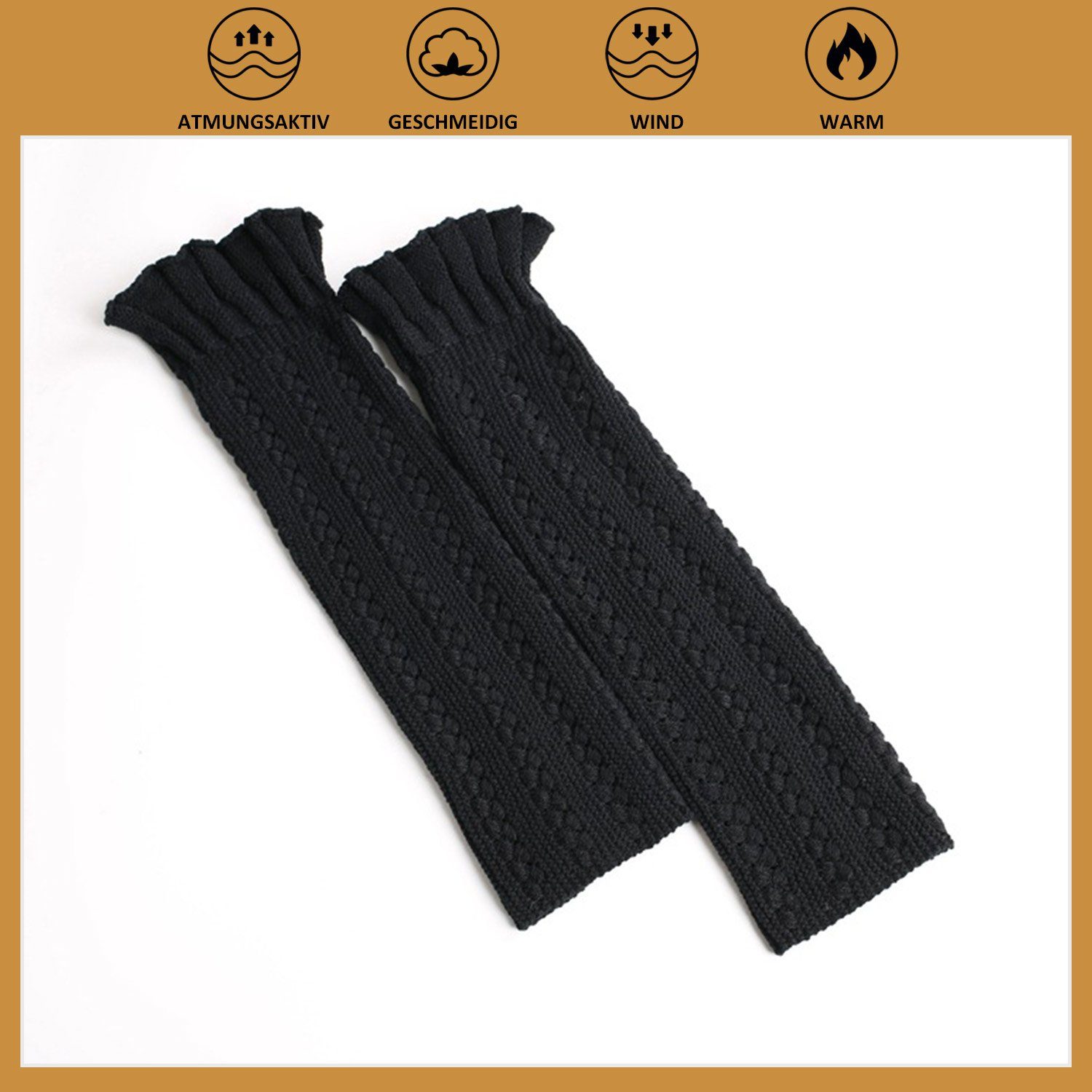 Daisred Beinstulpen Stulpen Damen Stulpensocken Beinwärmer Strickstulpen