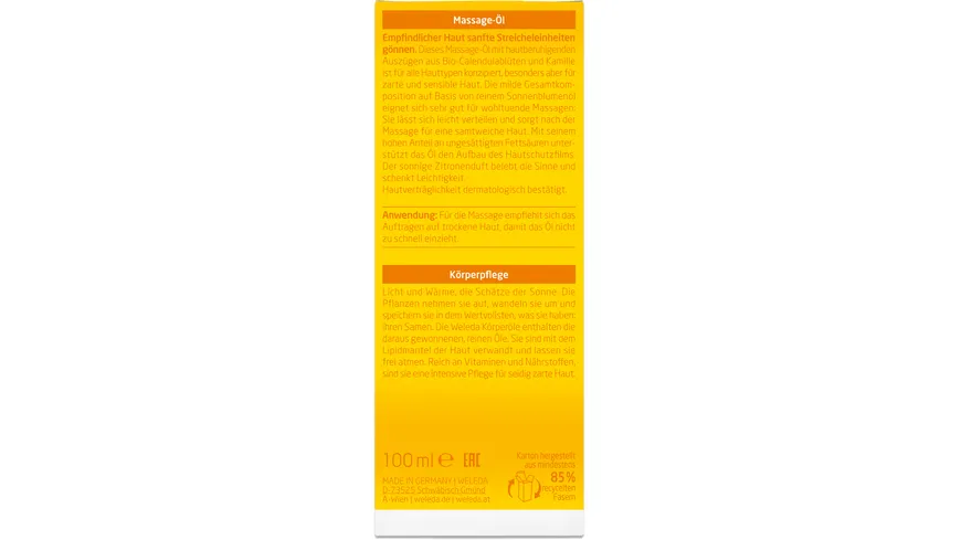 WELEDA CALENDULA Massage-Öl 100 ml