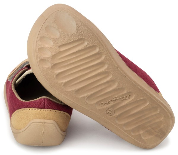 bar3foot Elf ~ Denver LowCut Sneaker Vegan ~ Rot/Beige