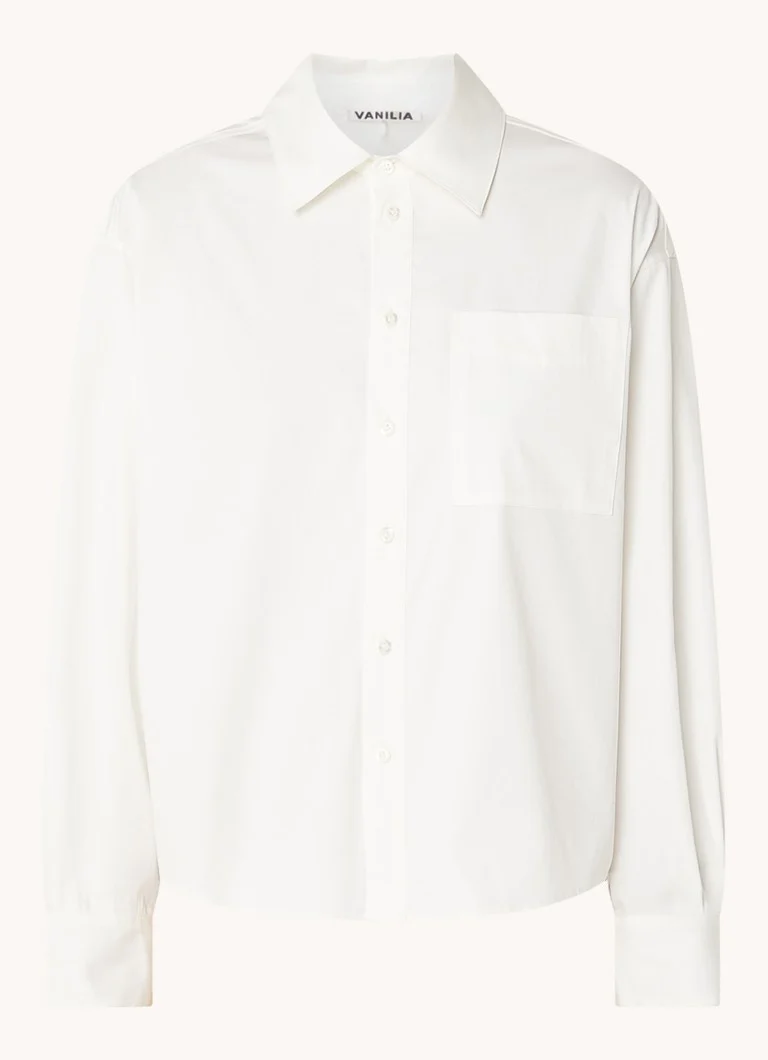 Camicetta oversize Vanilia con taschino sul petto