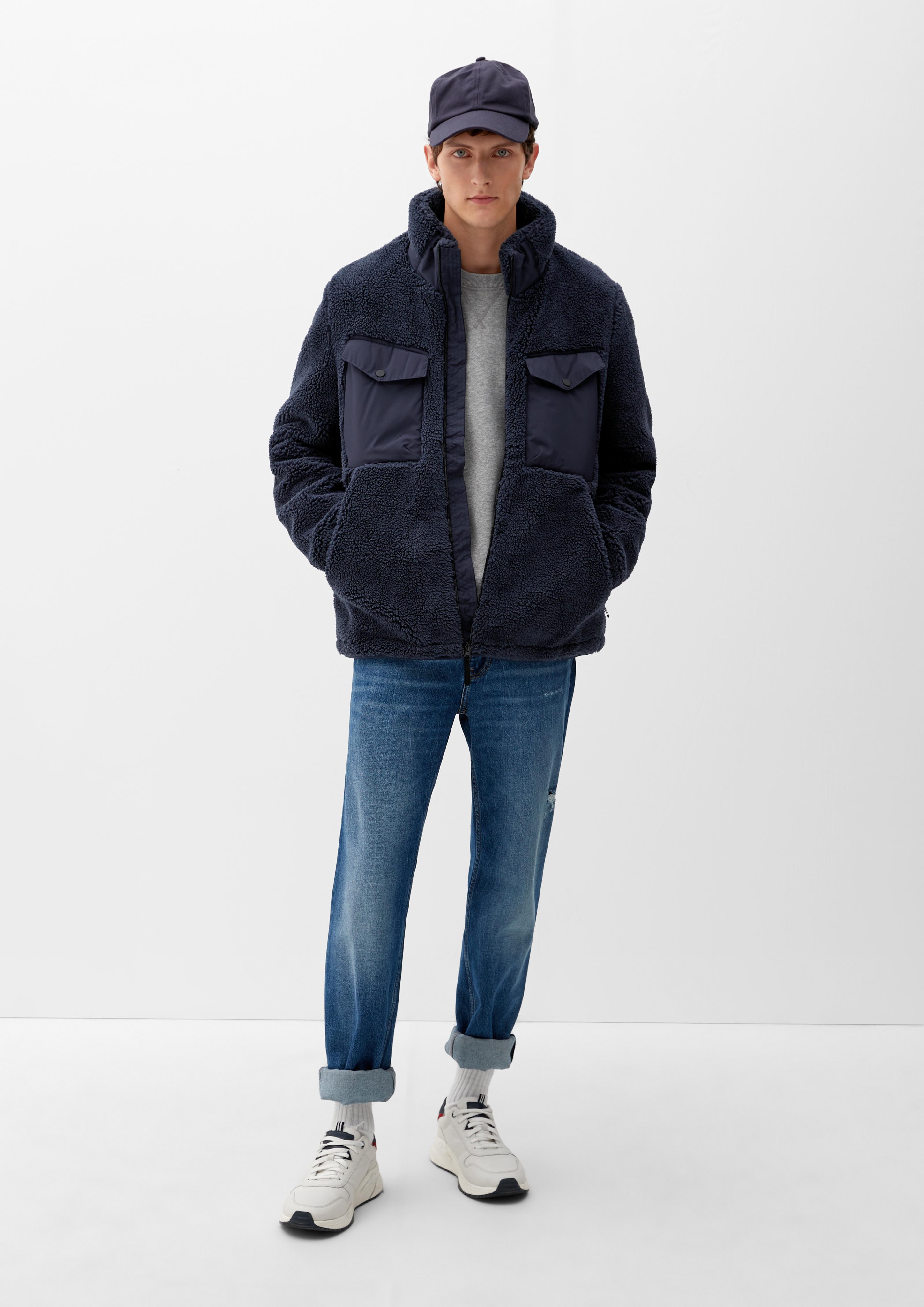 Teddy-Jacke mit Brusttaschen  2115333-5959